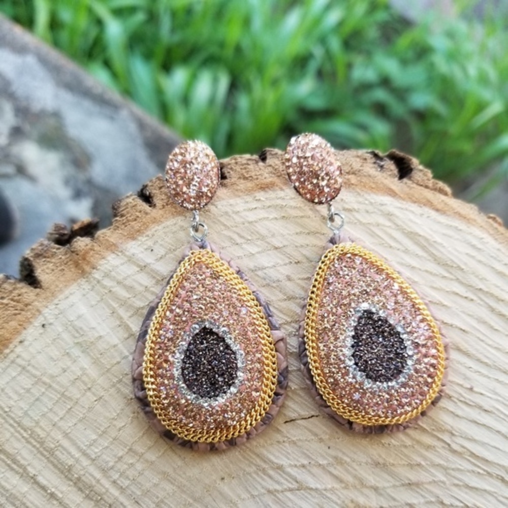 Ayana| leather drop earrings
